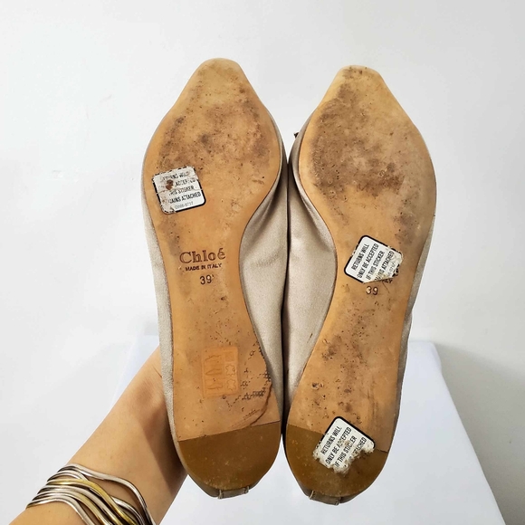 Chloe Ballerina Flats with Beautiful Hand Beading and Stones, Size 39 - Picture 7 of 12